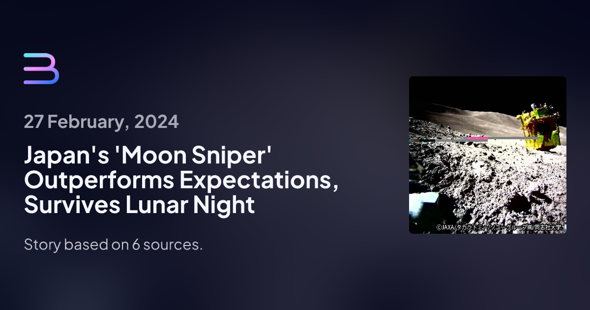 Japans Moon Sniper Outperforms Expectations Survives Lunar Night Brief 7122