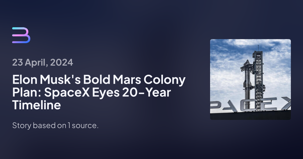 Elon Musks Bold Mars Colony Plan Spacex Eyes 20 Year Timeline Brief