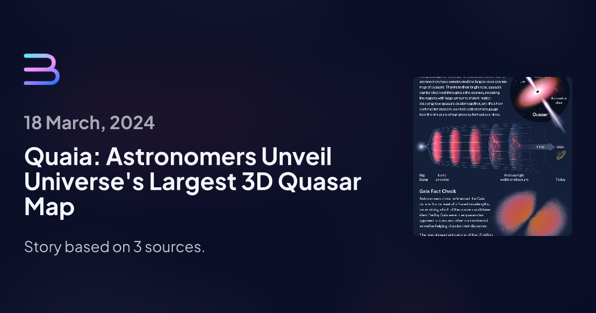 Quaia: Astronomers Unveil Universe's Largest 3D Quasar Map | Brief