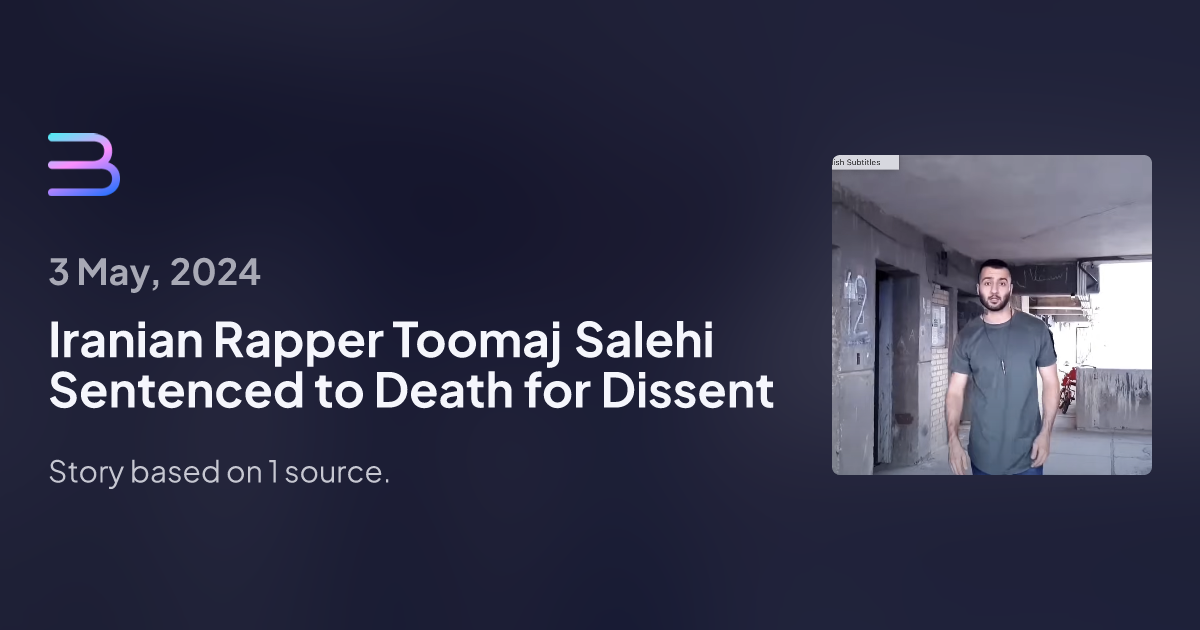 Iranian Rapper Toomaj Salehi Sentenced To Death For Dissent | Brief