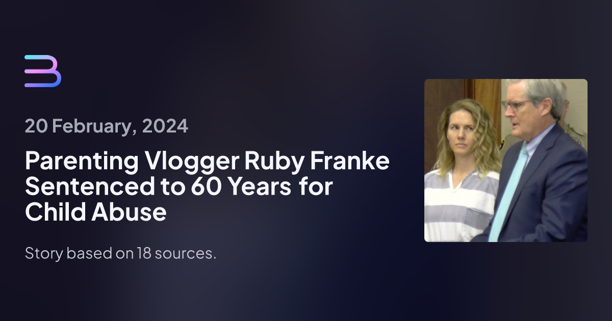 Parenting Vlogger Ruby Franke Sentenced To 60 Years For Child Abuse | Brief