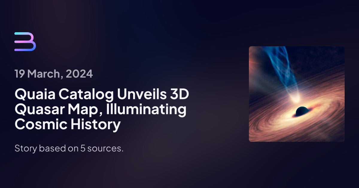 Quaia Catalog Unveils 3D Quasar Map, Illuminating Cosmic History | Brief